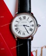 Replica Cartier Ronde Must 40mm watch Black Leather Strap